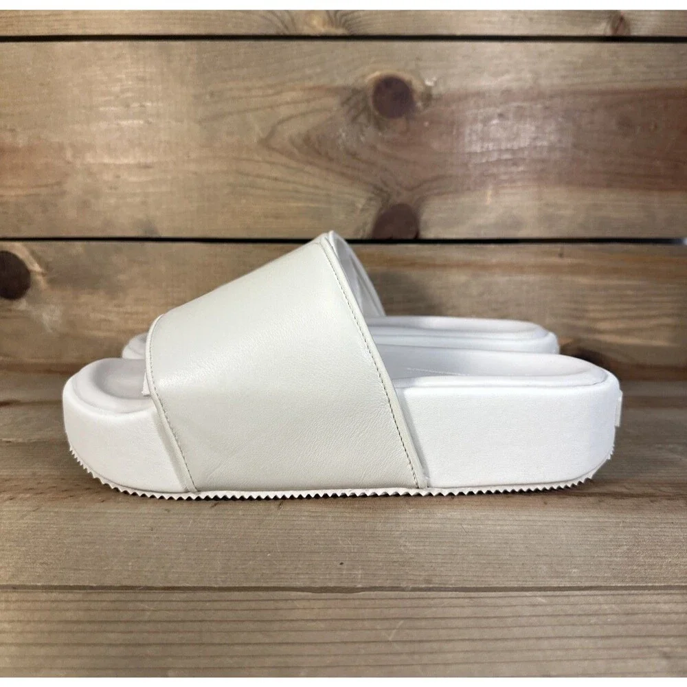 $230 Mens Size 8 Adidas Y-3 Slide “Off White” Slides Sandals FZ6402 (Run Large)